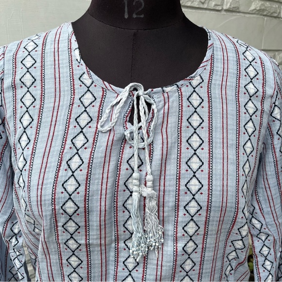 Boho Abstract Striped Tunic Top - Picture 10 of 10